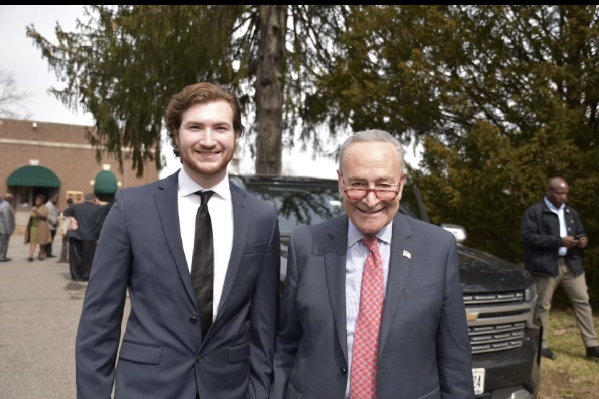Harrison Feig with Senator Chuck Schumer